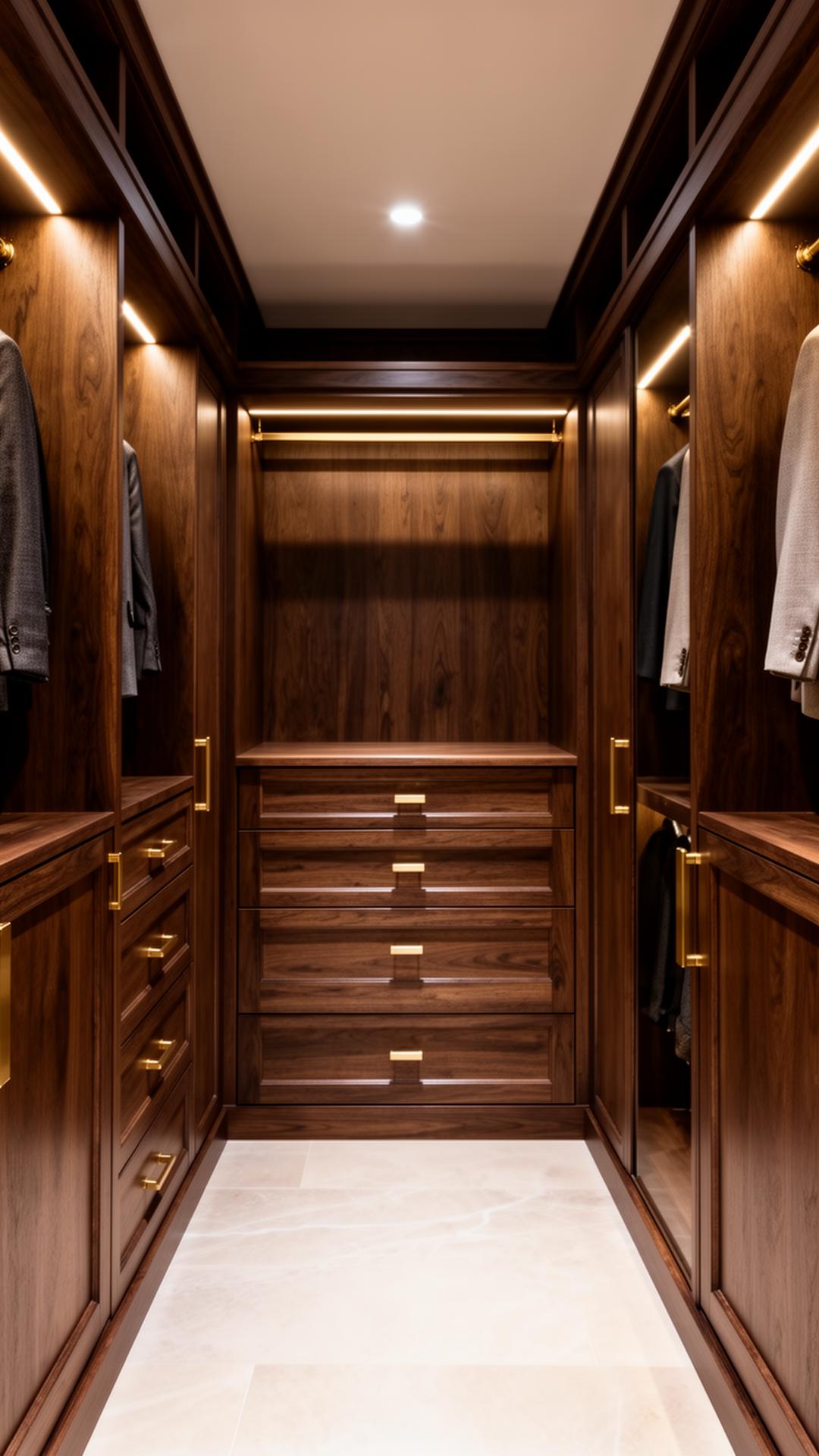 Stone Mill Estate Primary Suite — Custom dressing room, architectural lighting, bespoke joinery